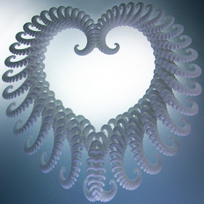 Image of Fractal Heart Ornament designed by unellenu
