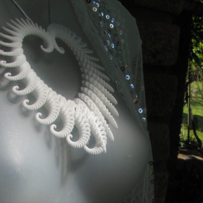Image of 3D Fractal Heart Ornament/ Pendant designed by unellenu printed by Shapeways
