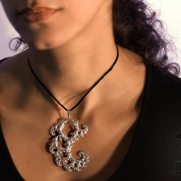 Image of Fractal lace pendant designed by unellenu 3D printed by Shapeways